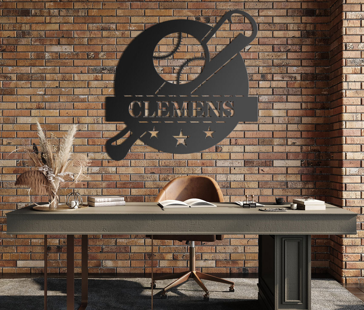 Baseball Monogram Sign