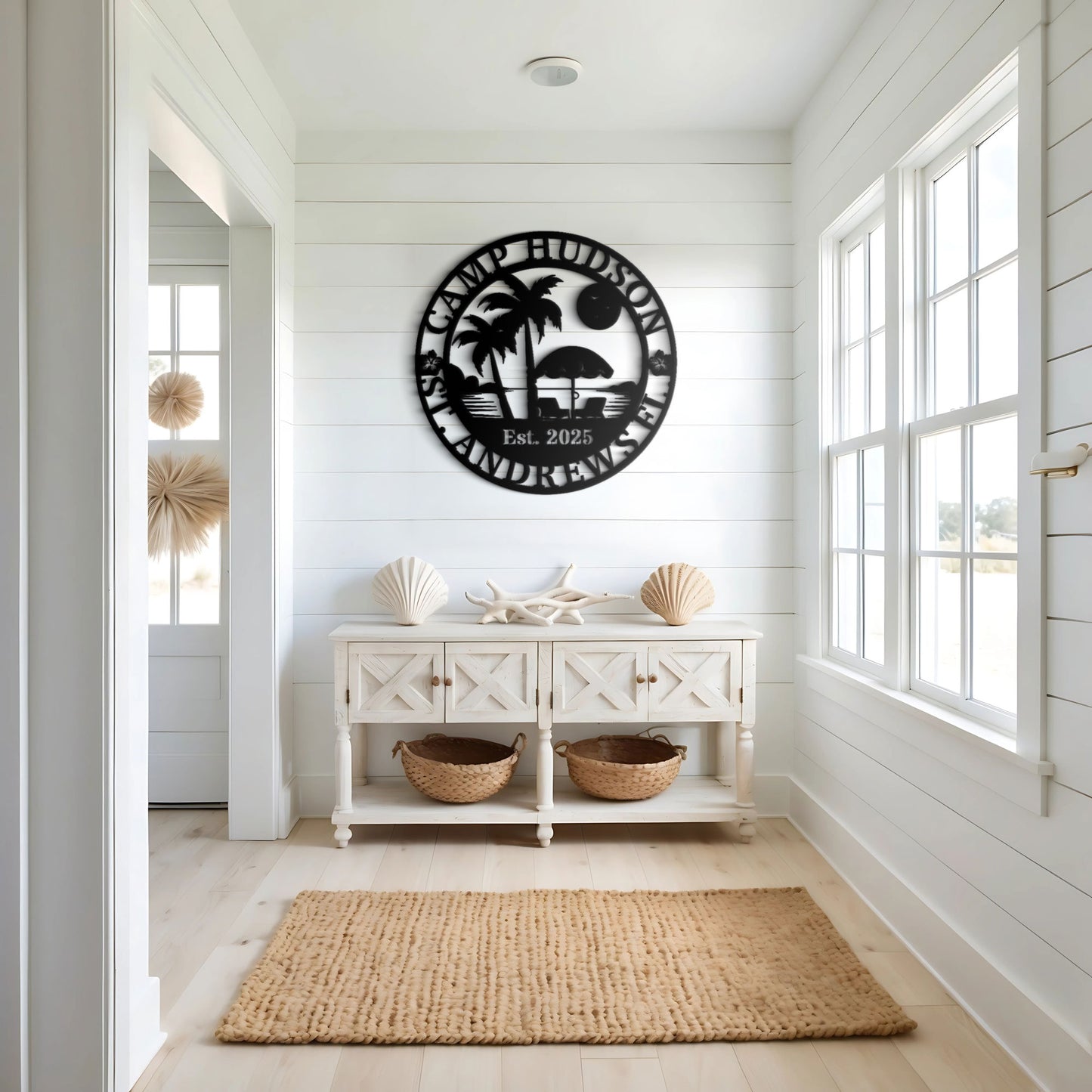 Beach Palm Metal Sign