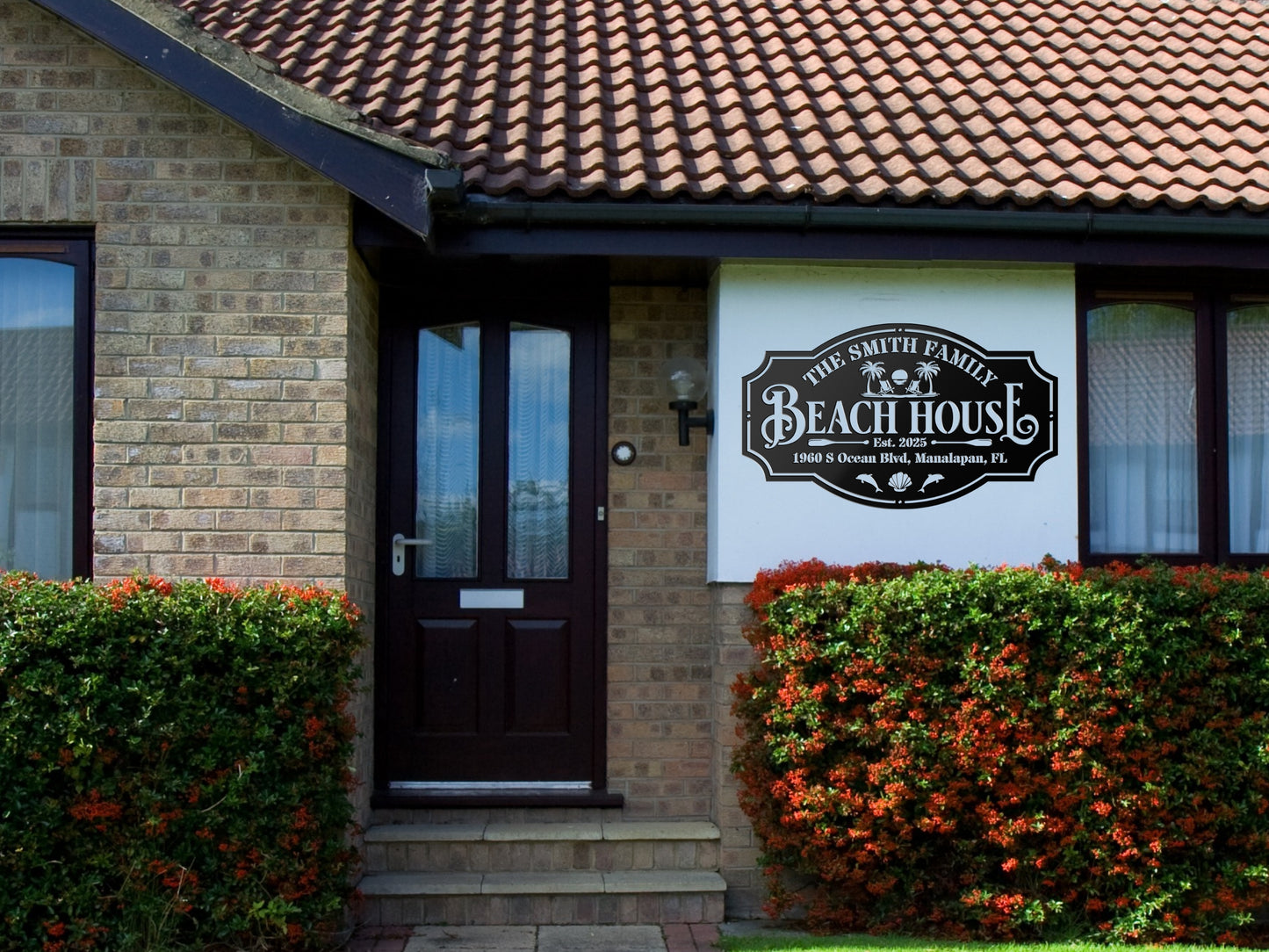 Beach House Metal Sign