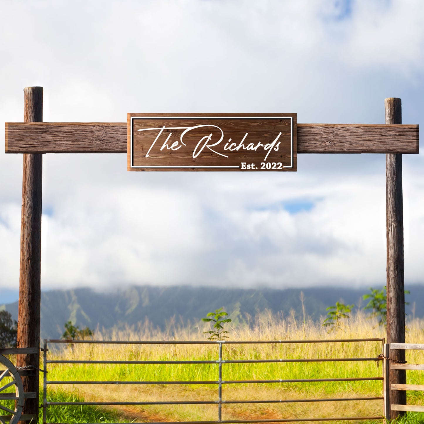 Family Name Wooden Sign