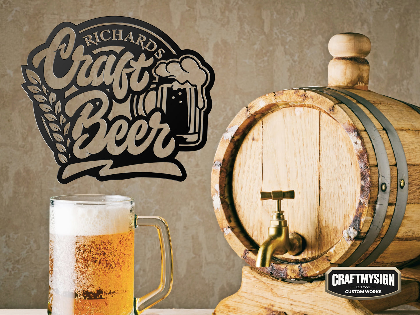 Craft Beer Metal Sign