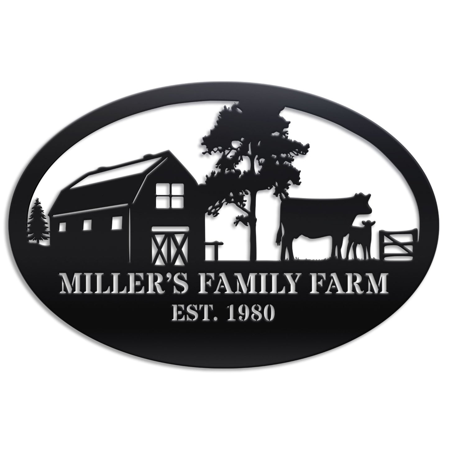 Barn Oval Metal Sign