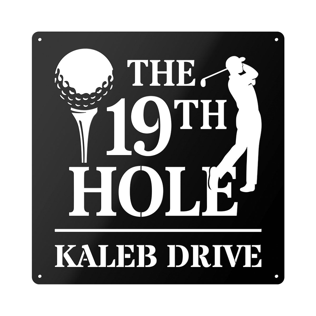 The 19th Hole Metal Sign
