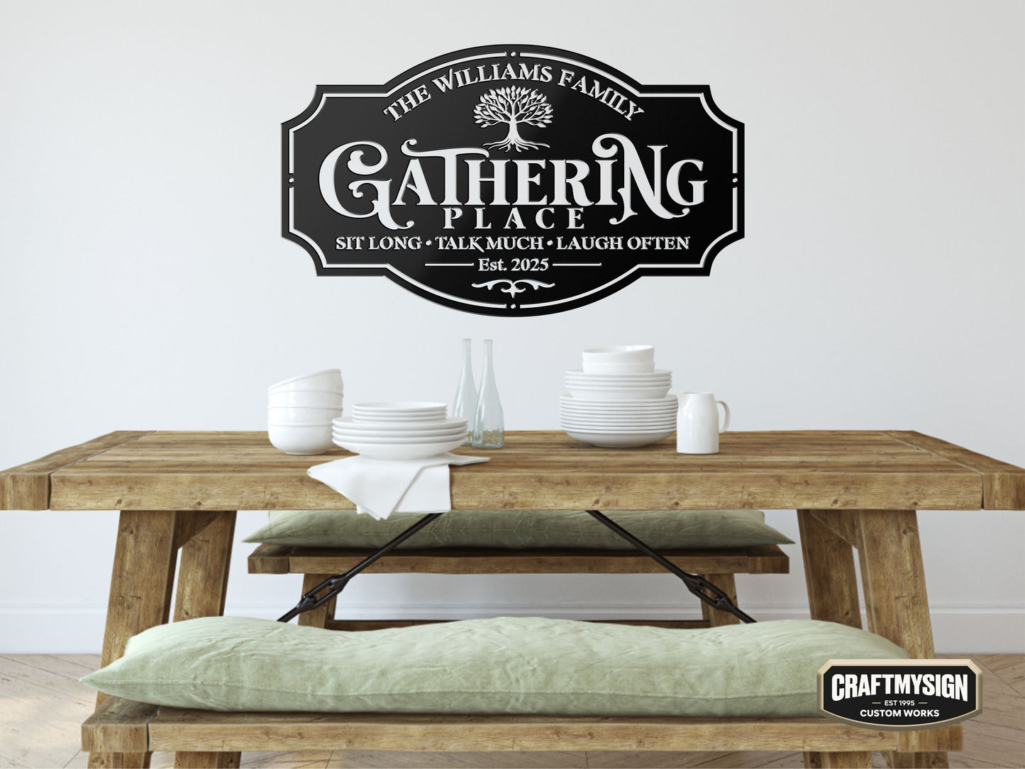 Gathering Metal Sign