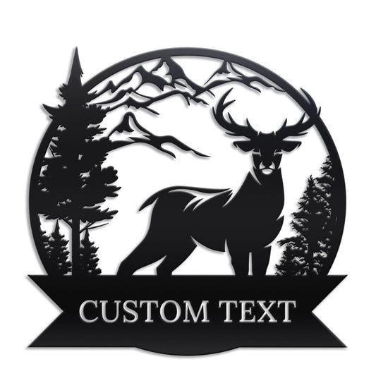 Deer Outdoor Metal Sign 3