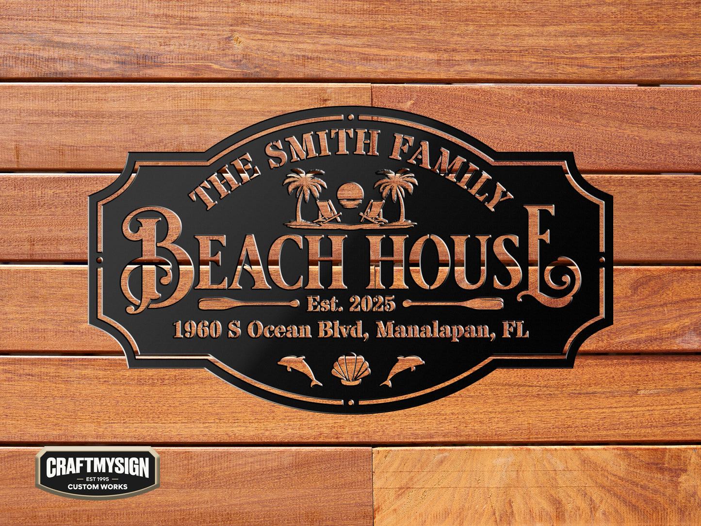 Beach House Metal Sign