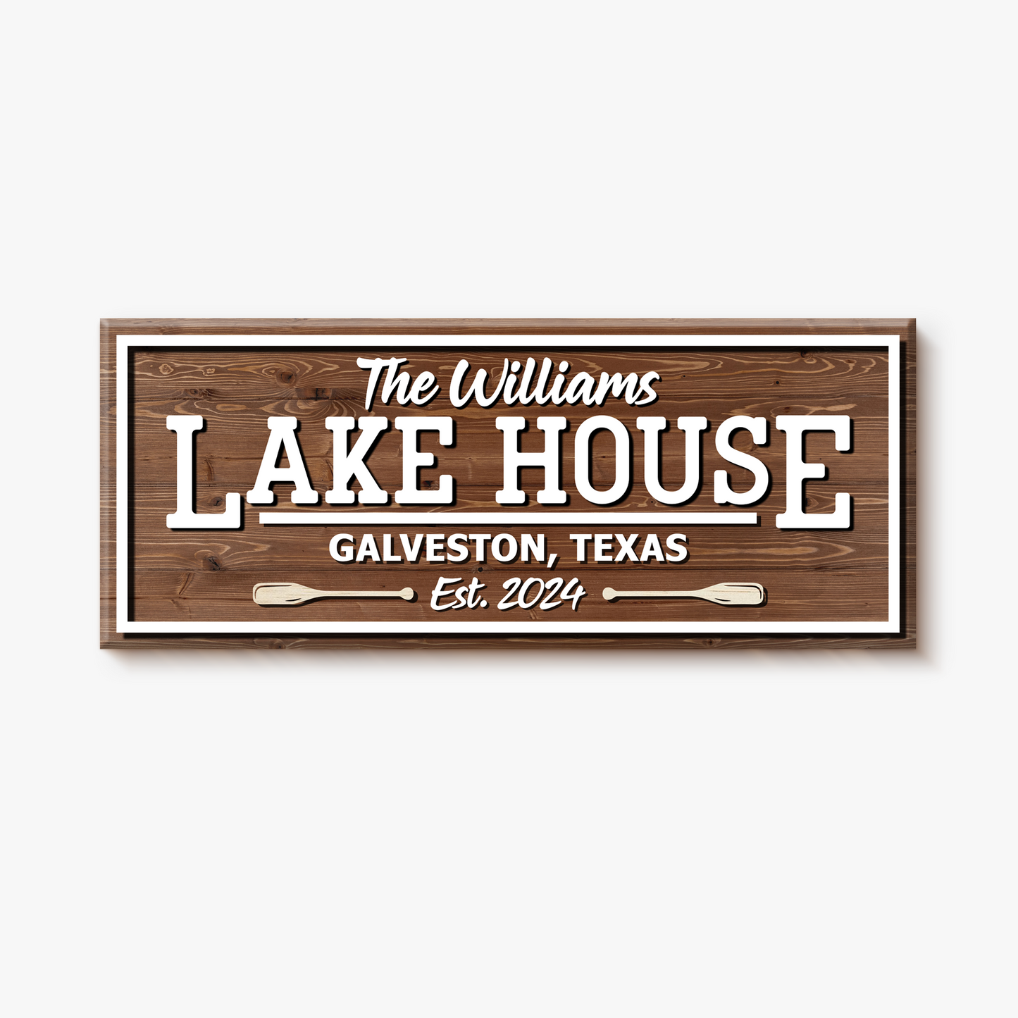 Rustic Lake House Wooden Sign