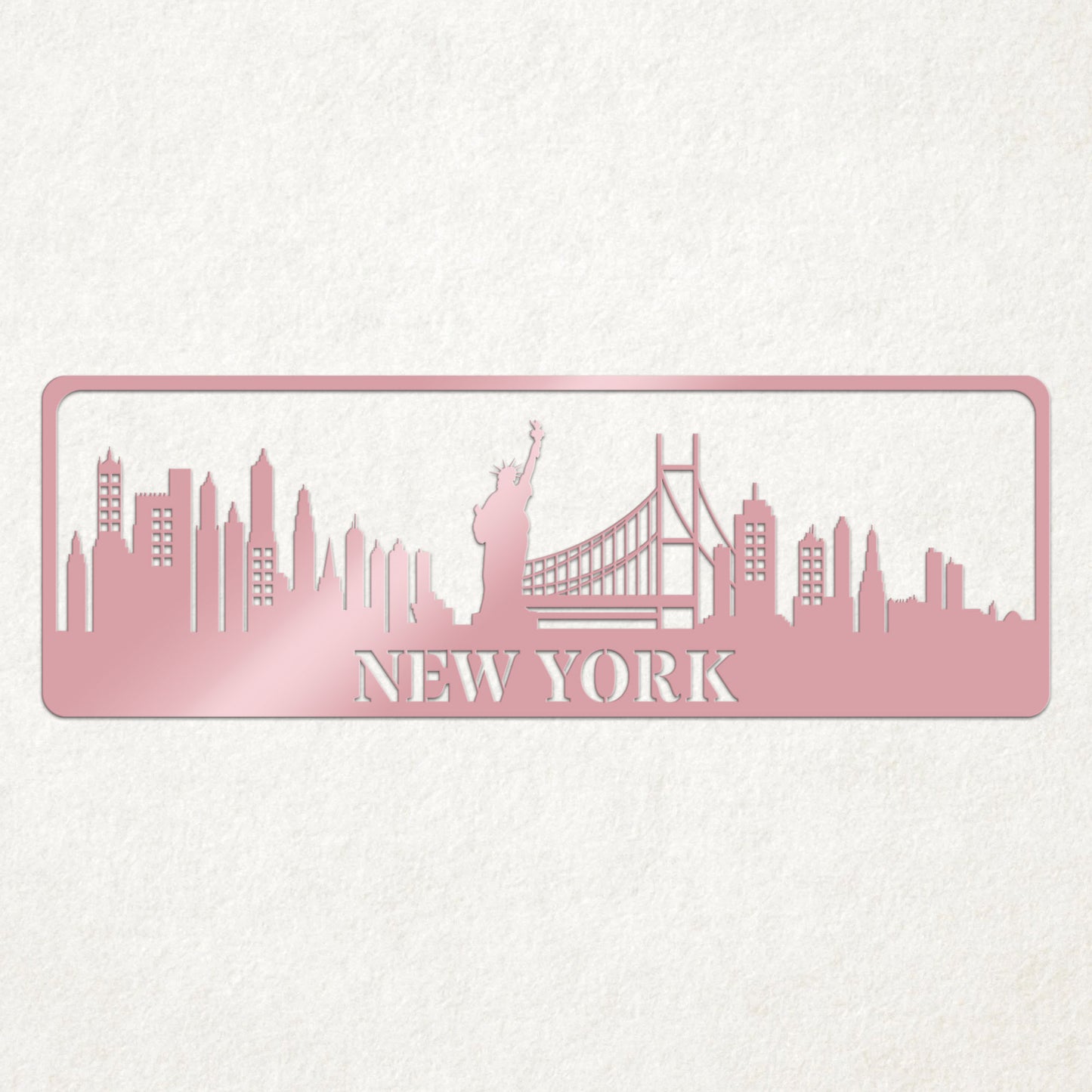 USA City Skylines Metal Sign