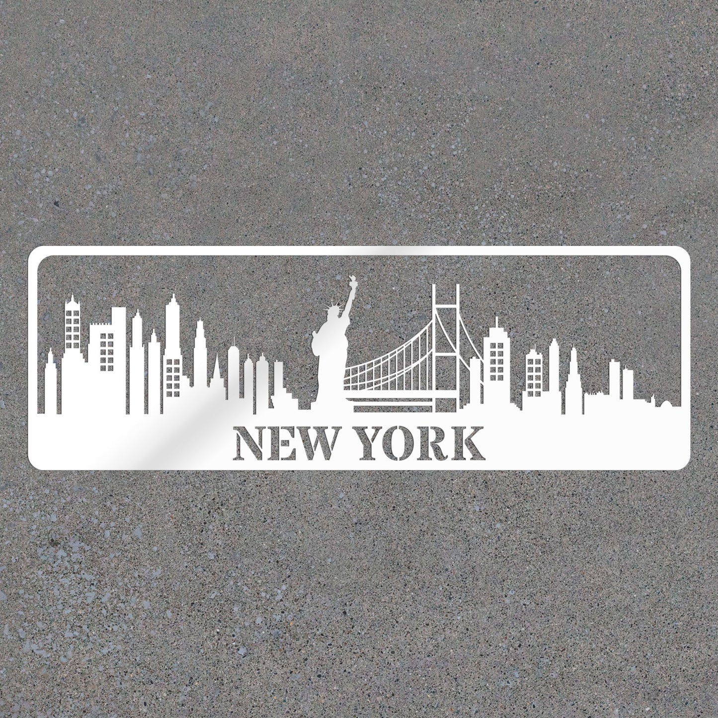 USA City Skylines Metal Sign