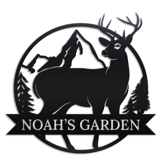 Deer Outdoor Metal Sign 2