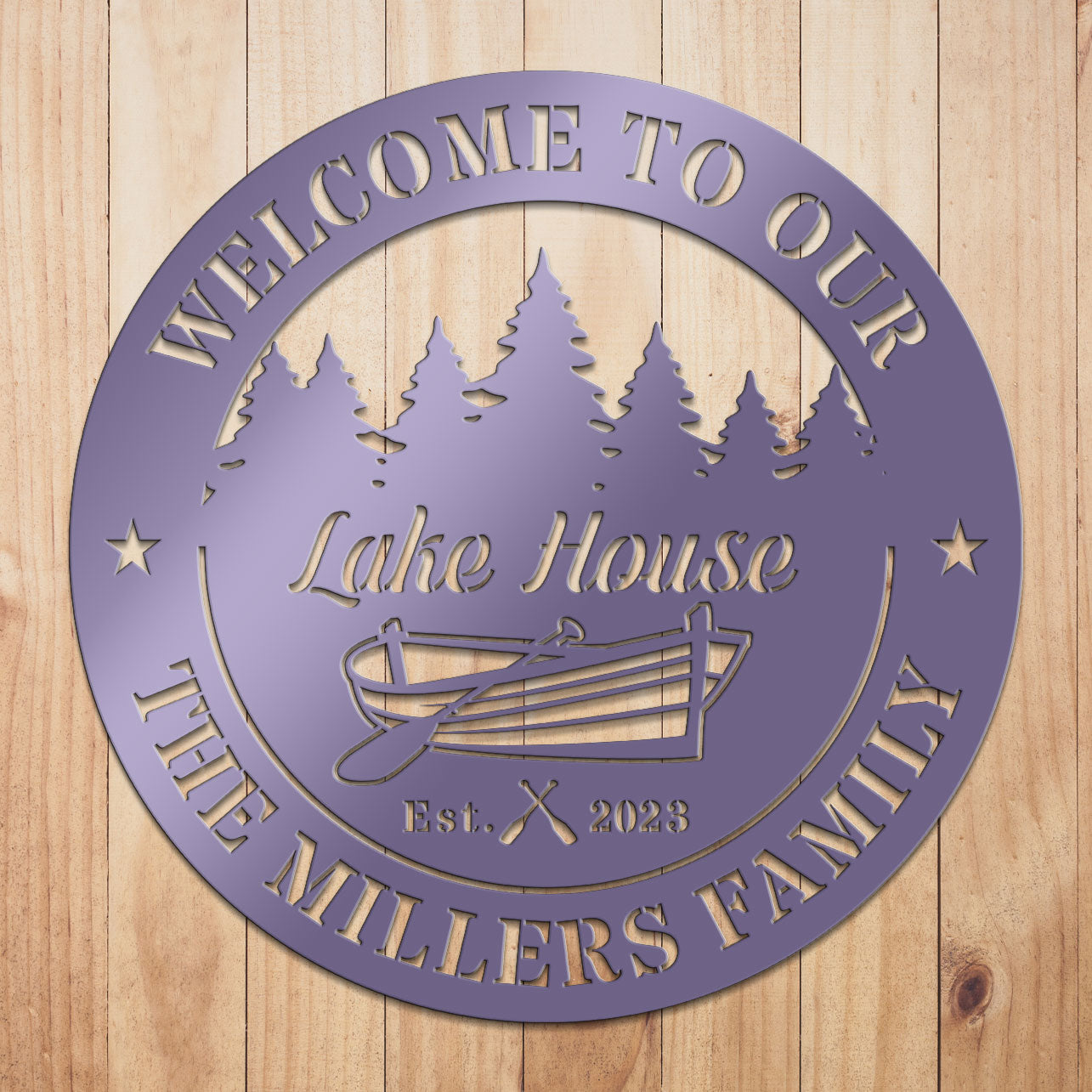 Boat Lakehouse Metal Sign