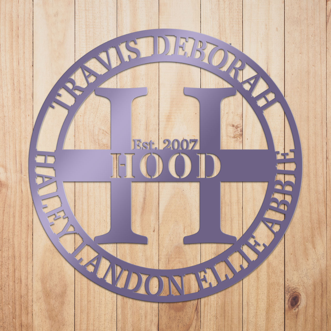 Family Multiple Name Sign