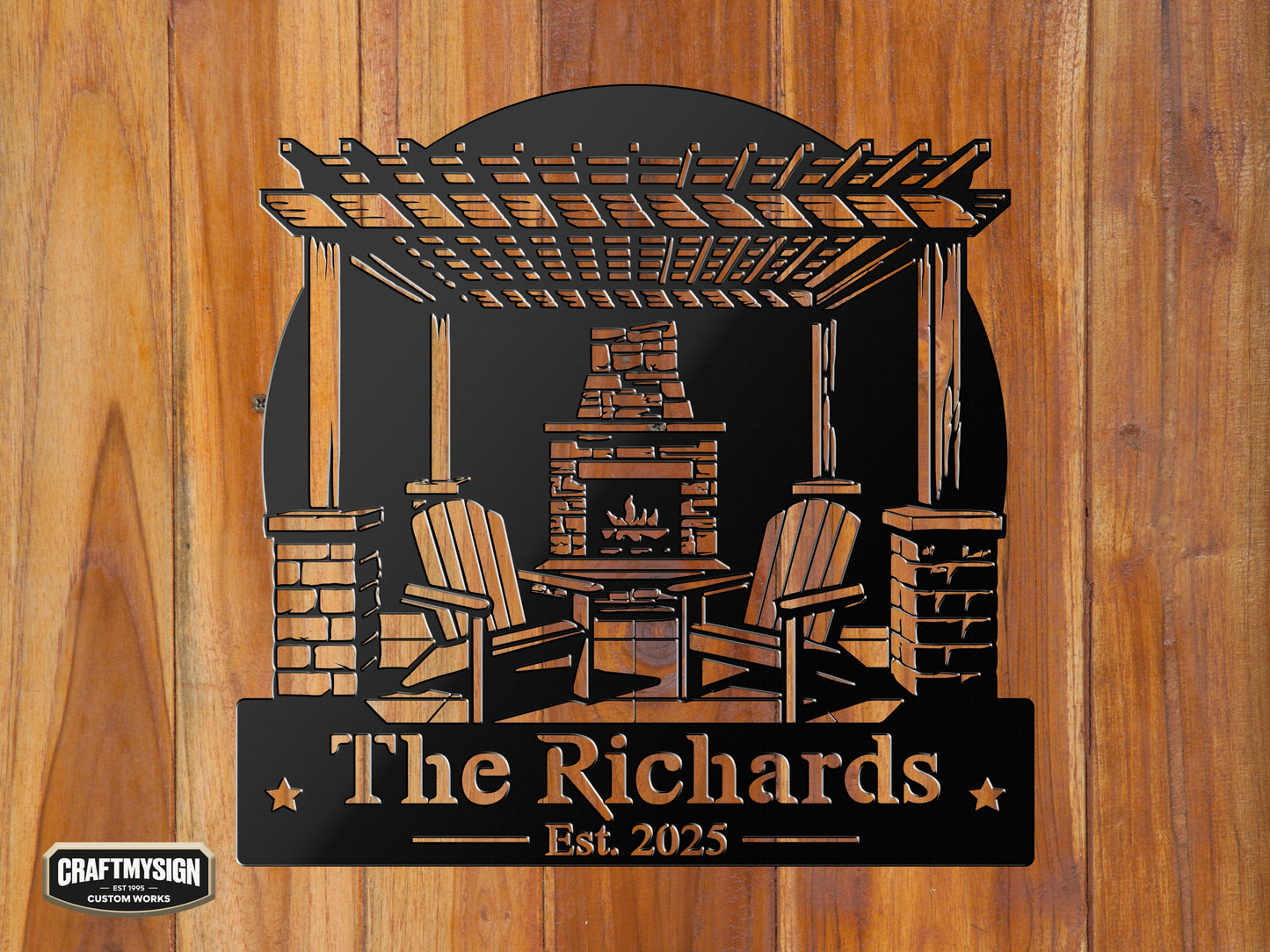 Pergola Outdoor Metal Sign