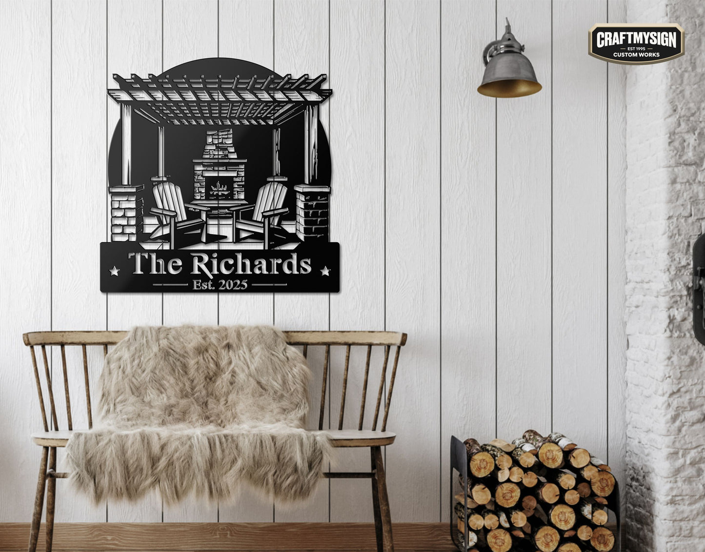 Pergola Outdoor Metal Sign