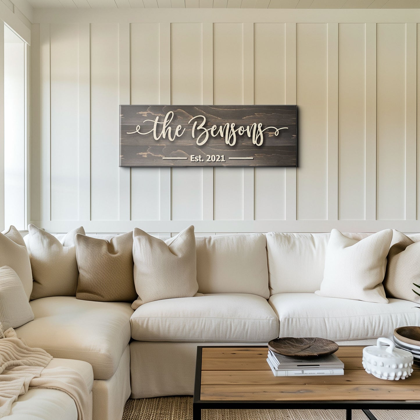 Swashy Family Name Sign