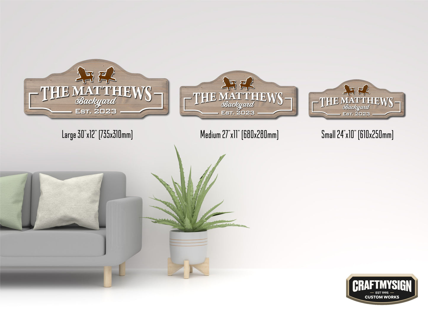 Backyard Wooden Sign