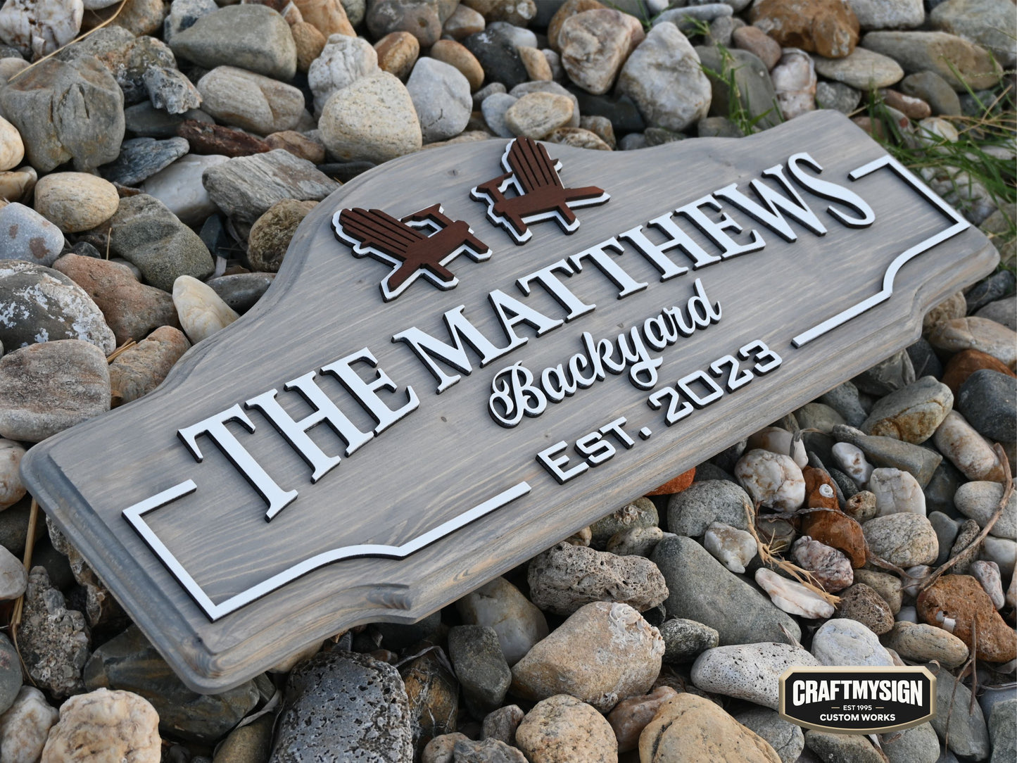 Backyard Wooden Sign