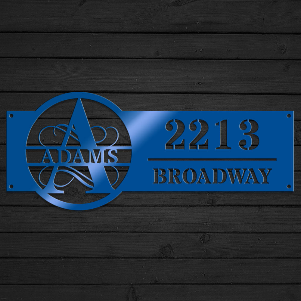 Family Name Address Metal Sign