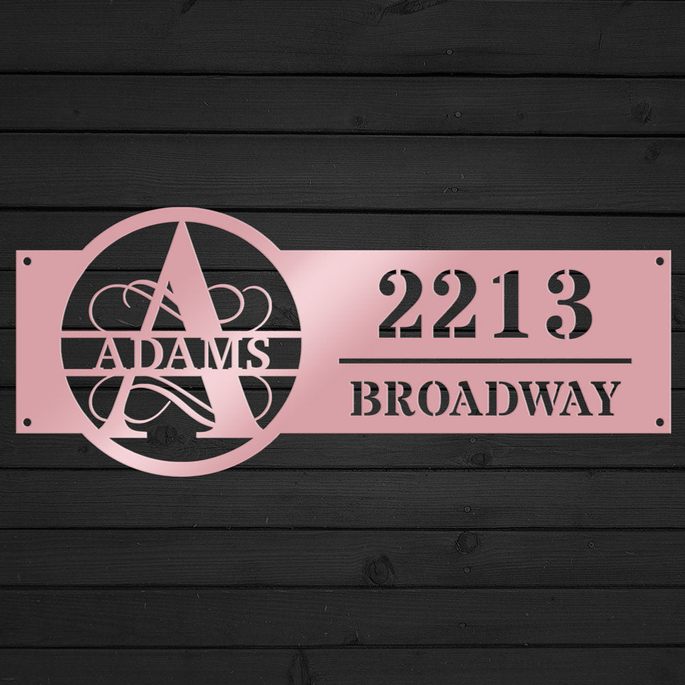 Family Name Address Metal Sign