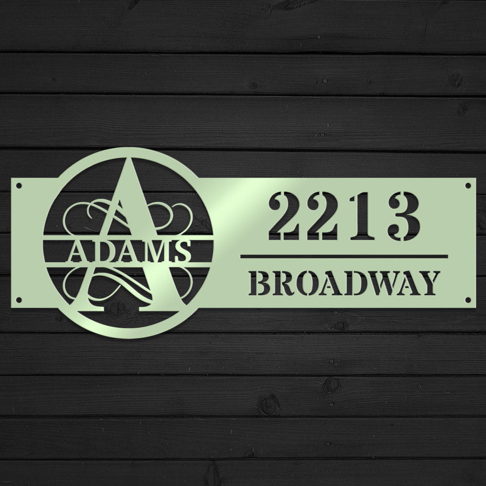 Family Name Address Metal Sign