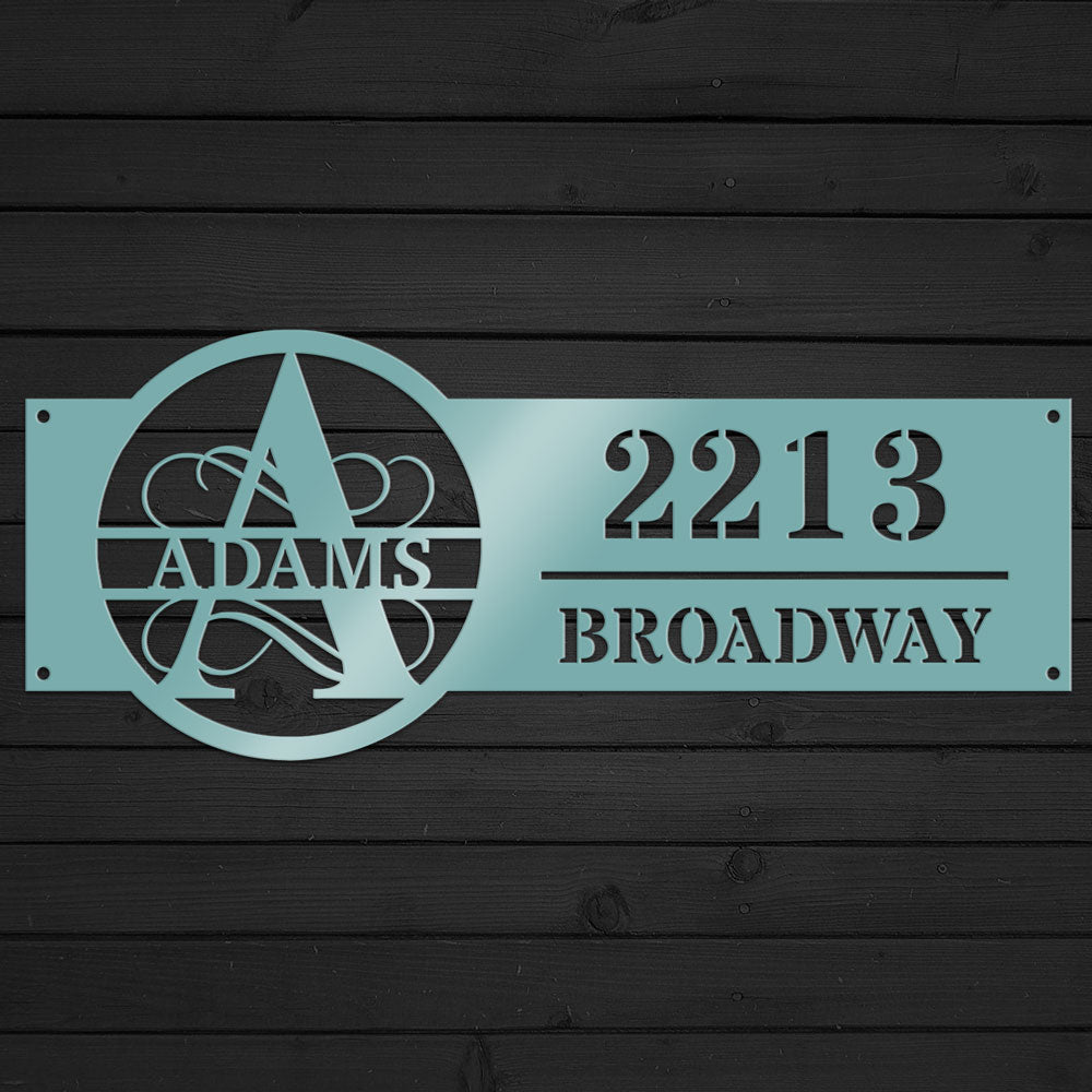 Family Name Address Metal Sign