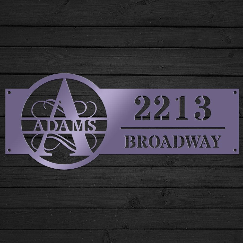 Family Name Address Metal Sign