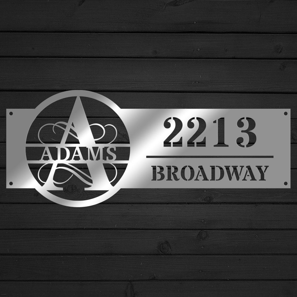 Family Name Address Metal Sign