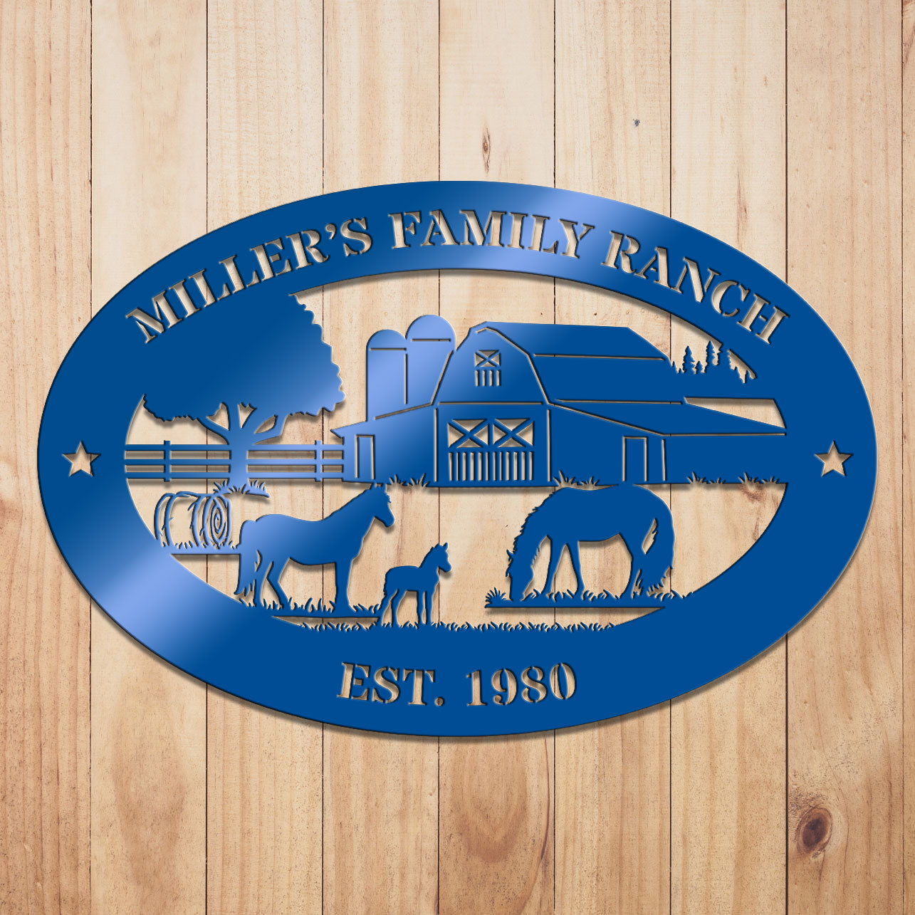Horse Ranch Metal Sign