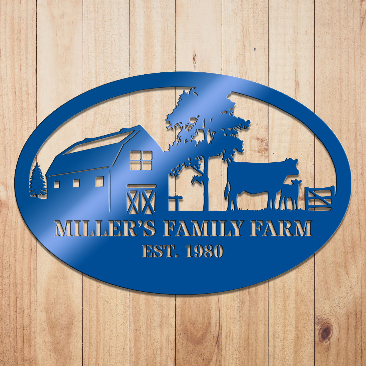 Barn Oval Metal Sign