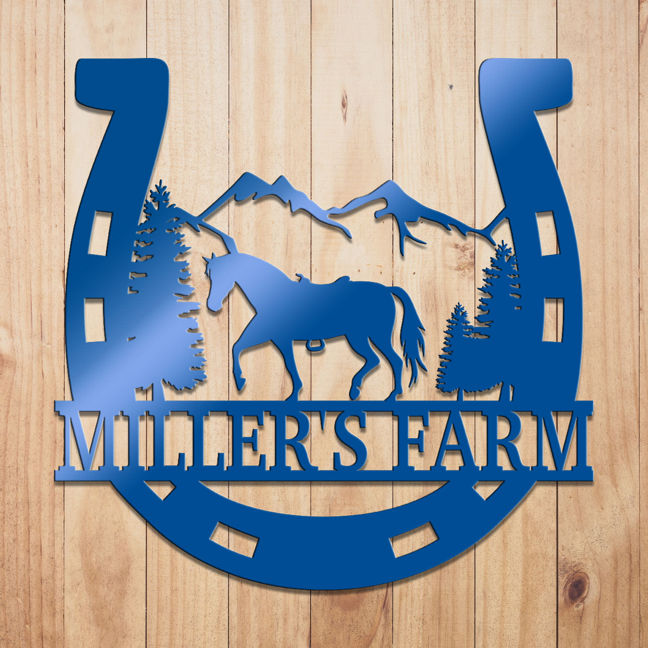 Horse Shoe Metal Sign