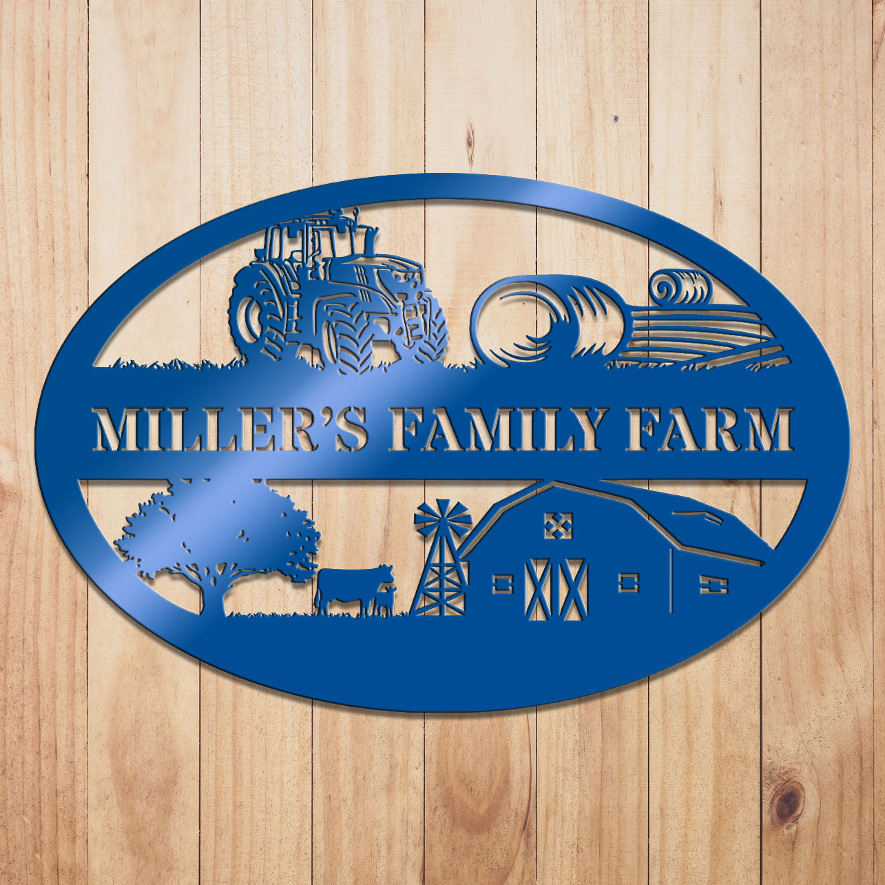 Farm Oval Metal Sign