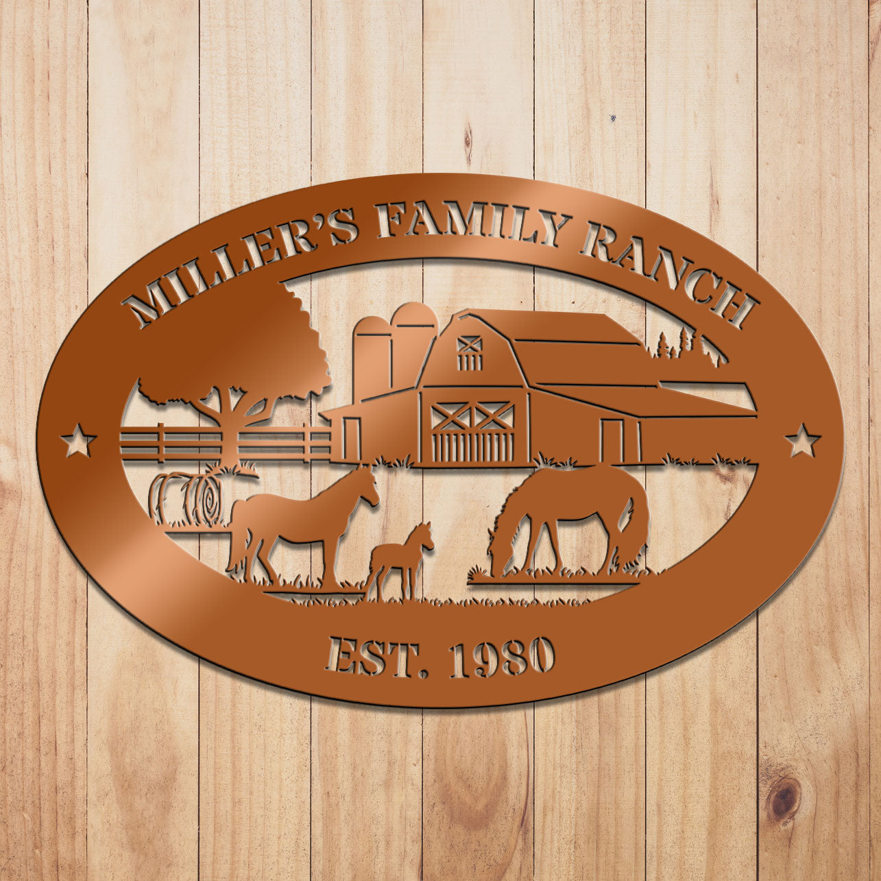 Horse Ranch Metal Sign