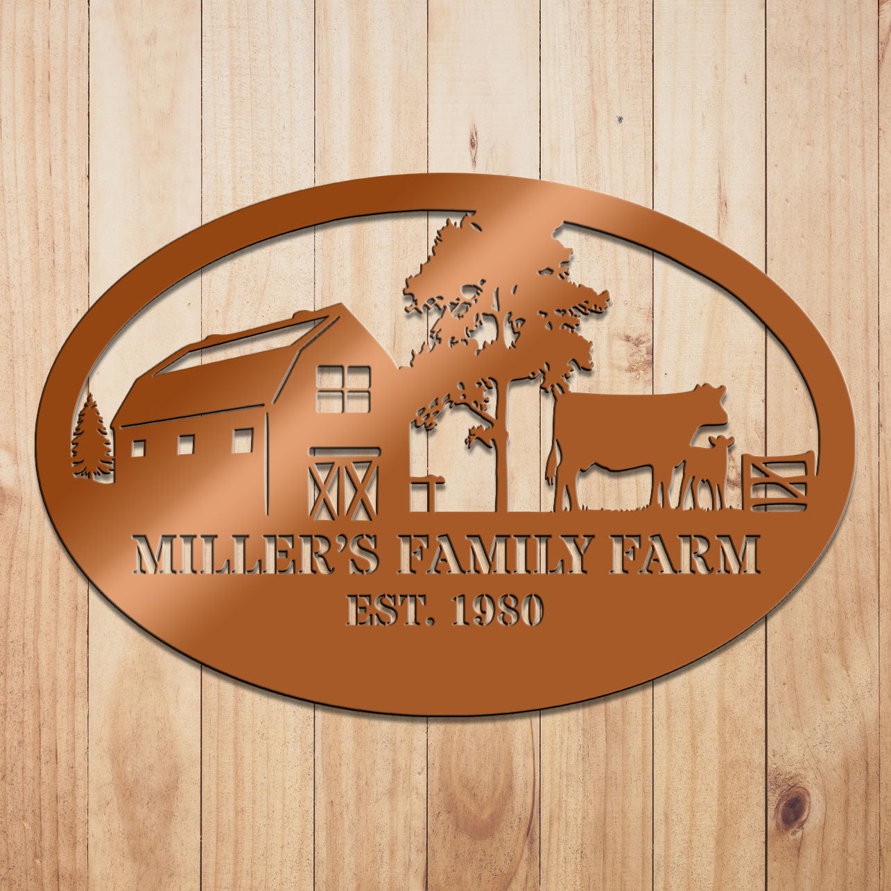 Barn Oval Metal Sign