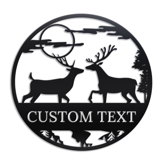 Deer Outdoor Metal Sign 4
