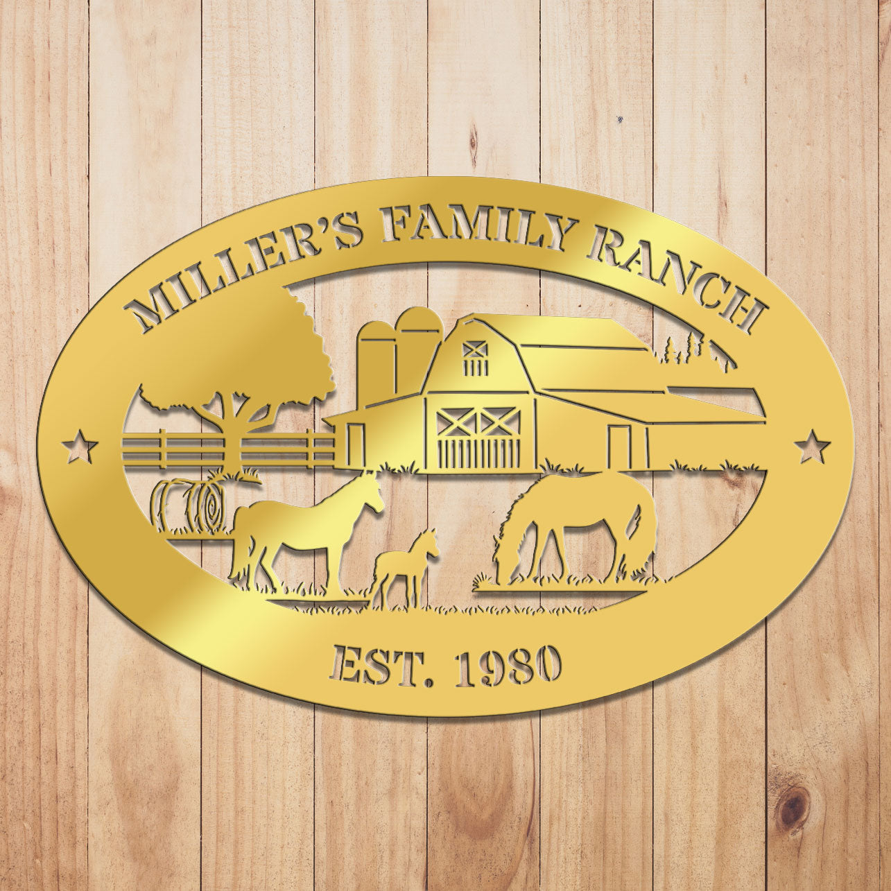 Horse Ranch Metal Sign