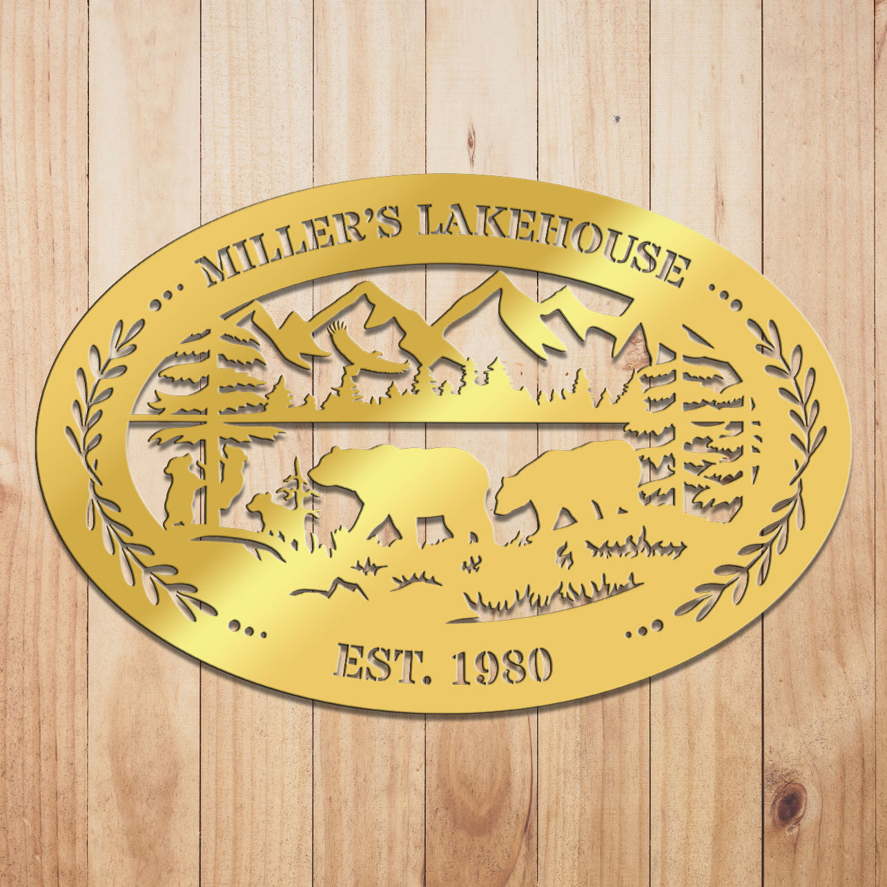Outdoor Oval Metal Sign