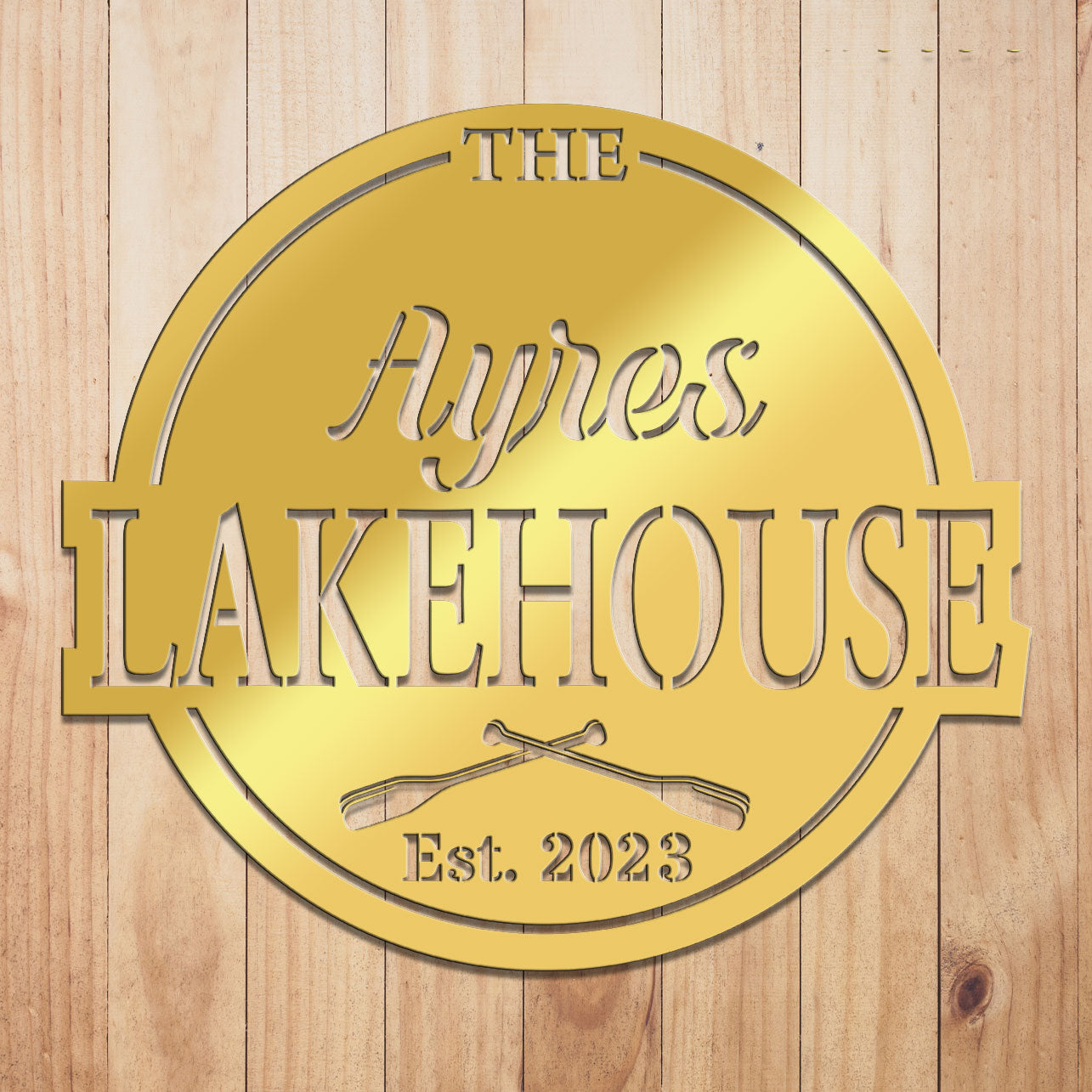 Lakehouse Metal Sign