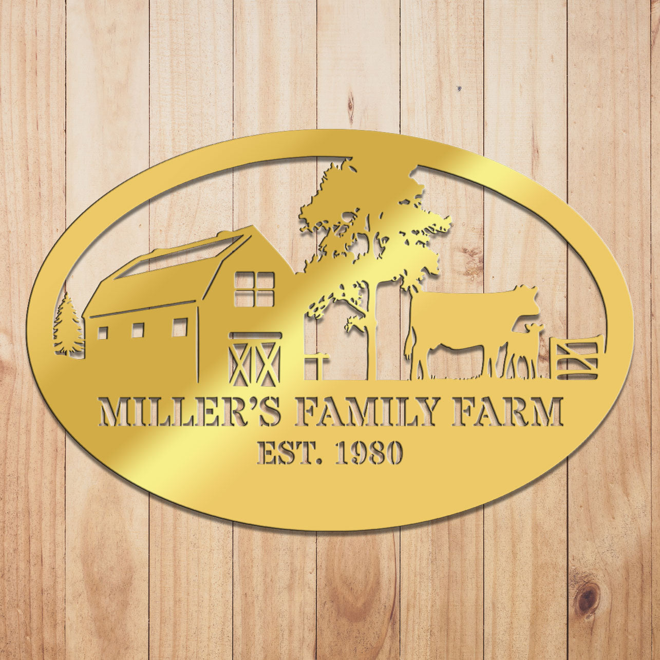 Barn Oval Metal Sign