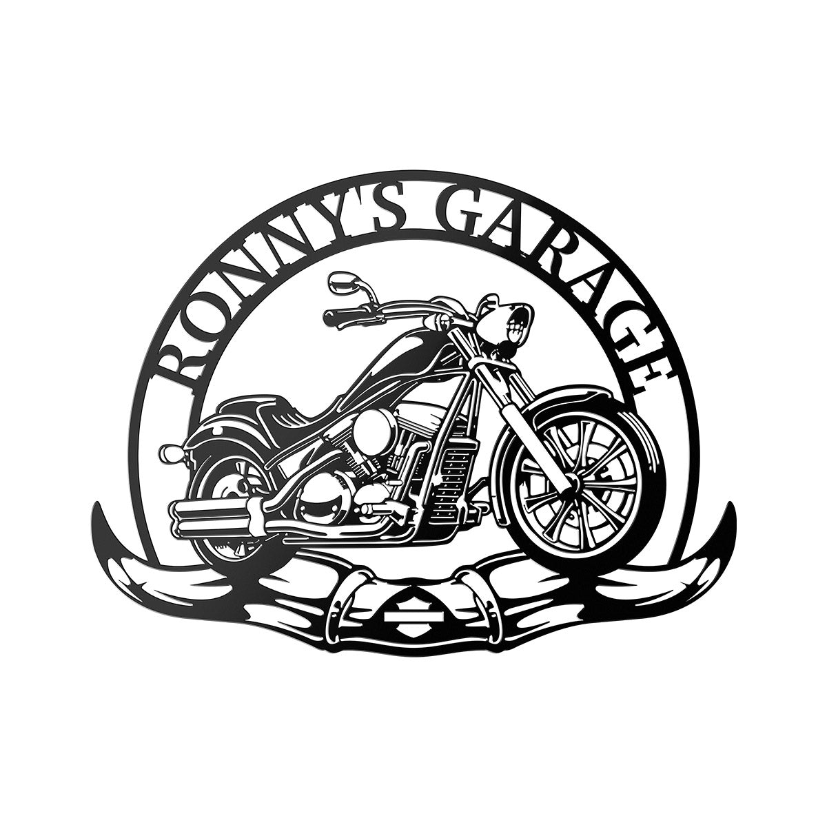 Motorcycle II Metal Sign