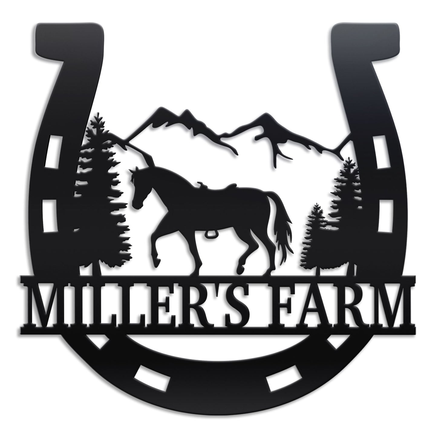 Horse Shoe Metal Sign
