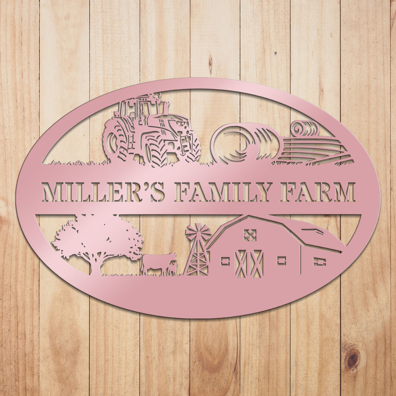 Farm Oval Metal Sign