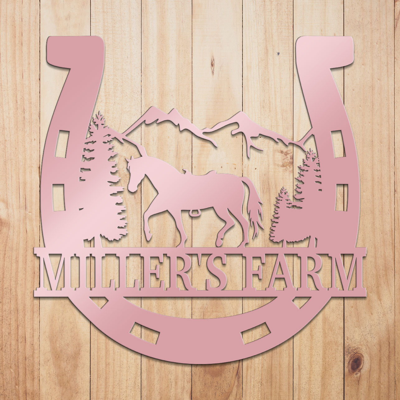 Horse Shoe Metal Sign