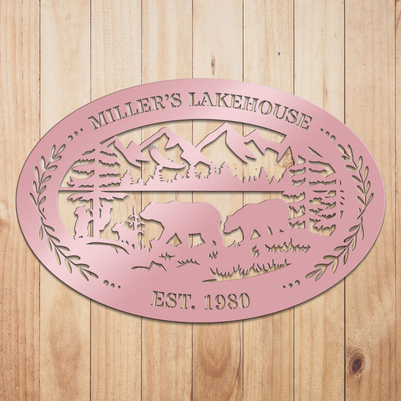 Outdoor Oval Metal Sign