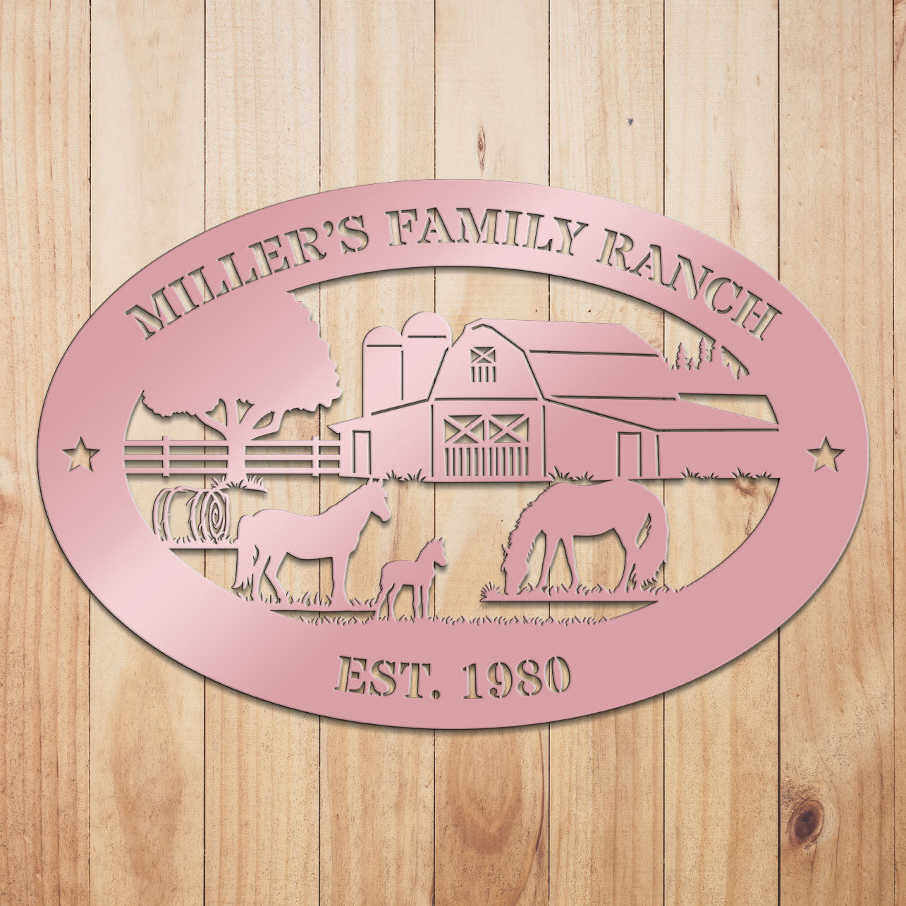 Horse Ranch Metal Sign