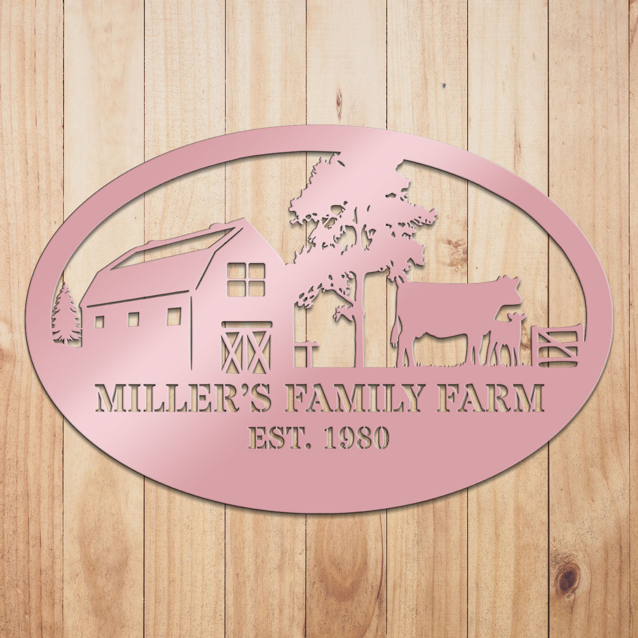 Barn Oval Metal Sign