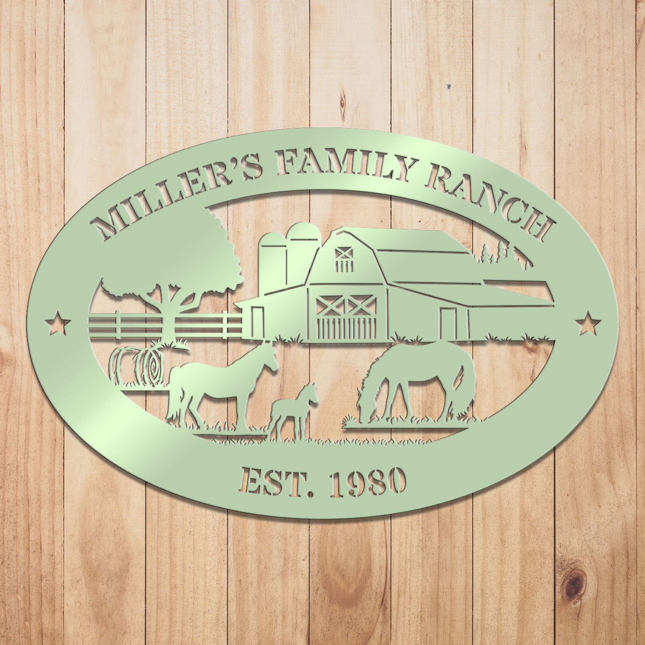 Horse Ranch Metal Sign
