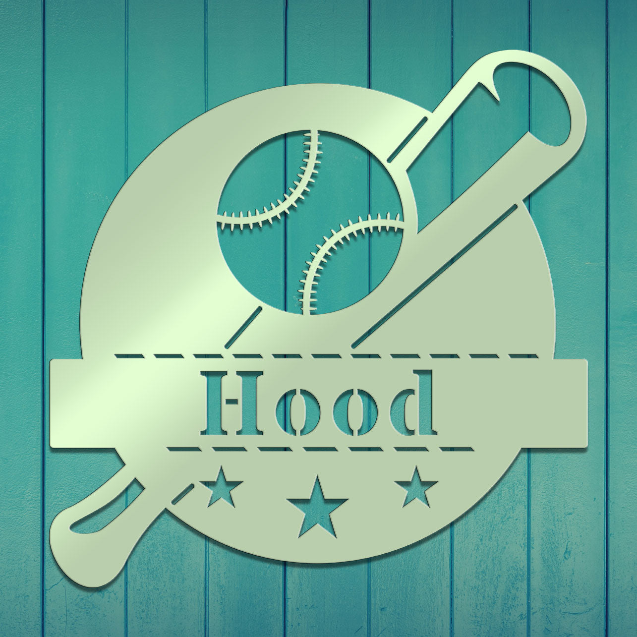 Baseball Monogram Sign