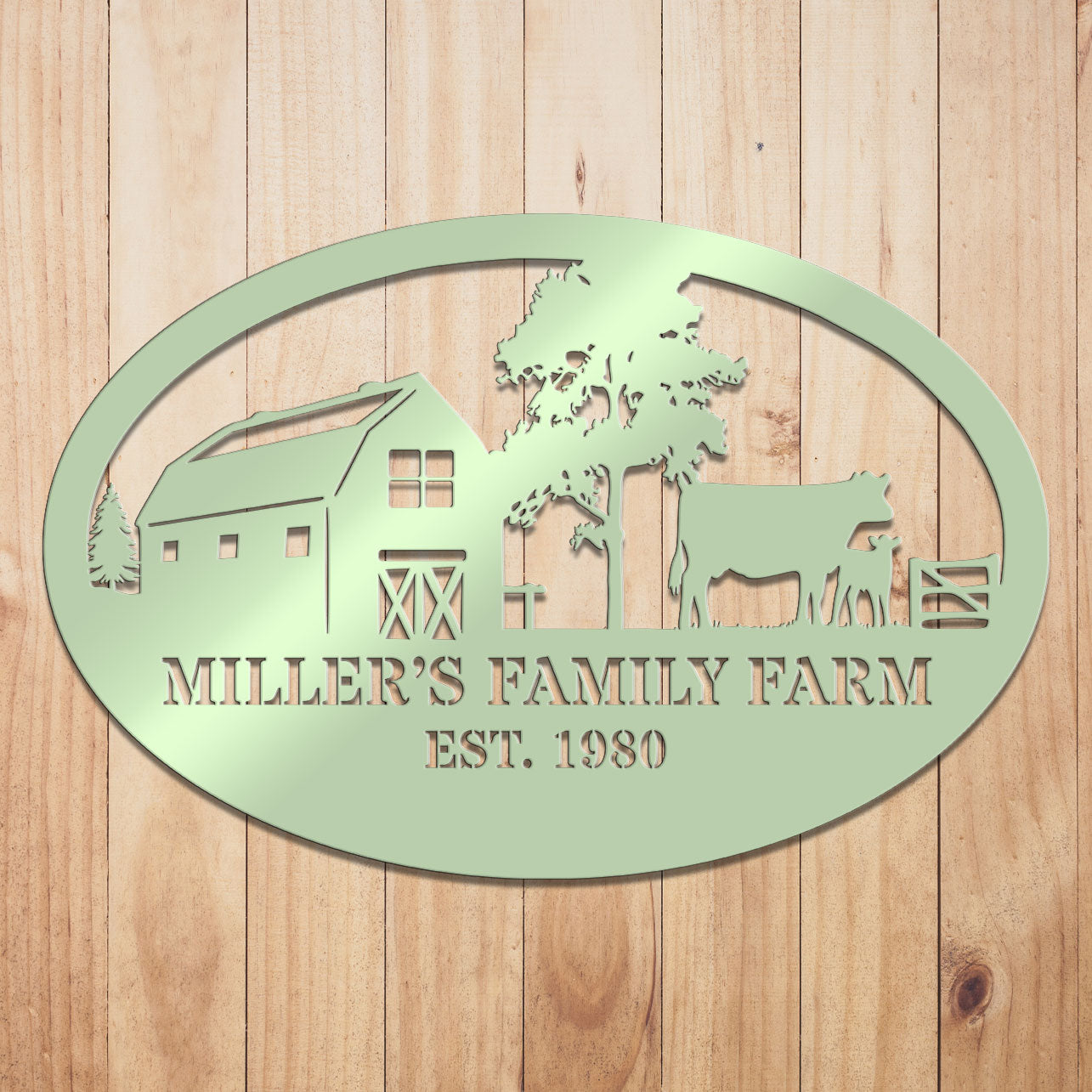 Barn Oval Metal Sign