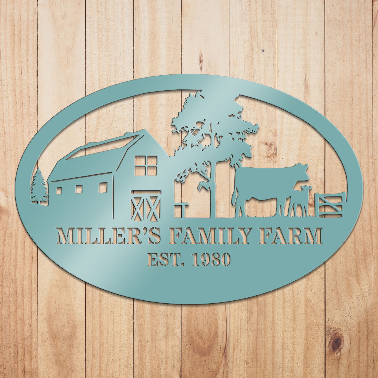 Barn Oval Metal Sign
