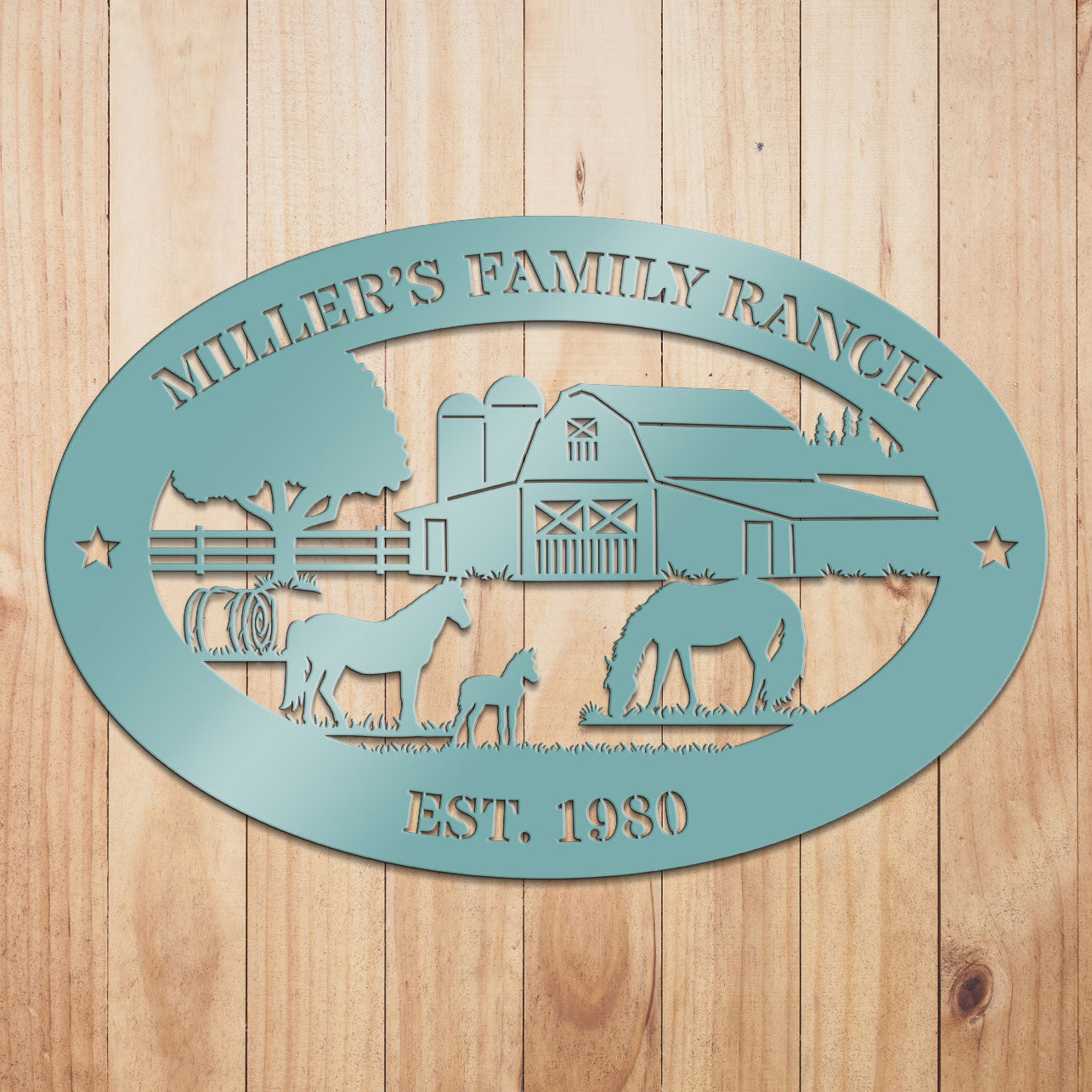 Horse Ranch Metal Sign